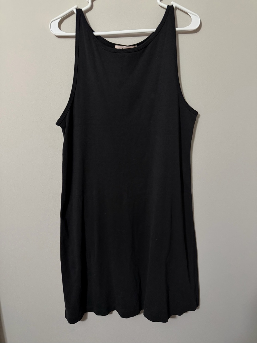 Philosophy Black Sleeveless Shift Dress XL 100% Cotton Casual Minimalist Summer